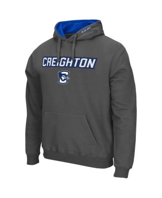 Men's Charcoal Creighton Bluejays Arch and Logo Pullover Hoodie