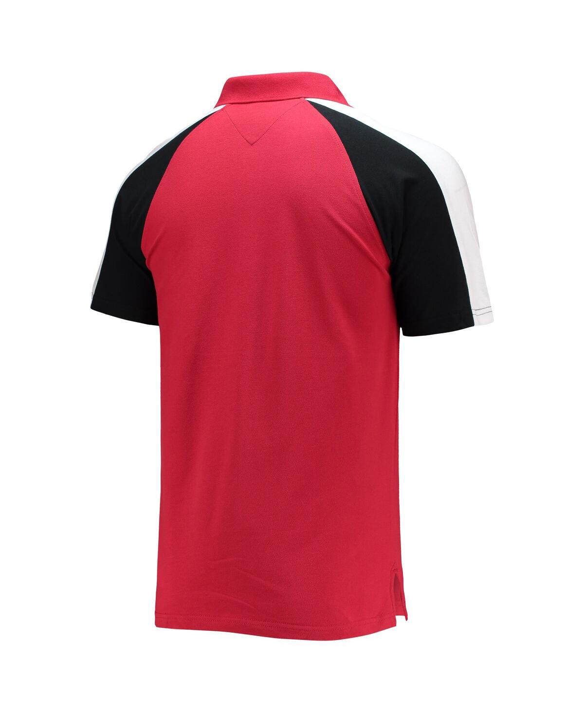 Shop Tommy Hilfiger Men's  Red, White Tampa Bay Buccaneers Holden Raglan Polo Shirt In Red,white