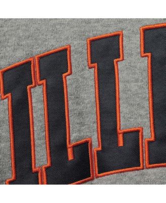 Men's Heathered Gray Illinois Fighting Illini Arch and Logo 3.0 Full-Zip Hoodie