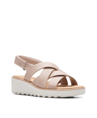 macy's clarks wedge sandals