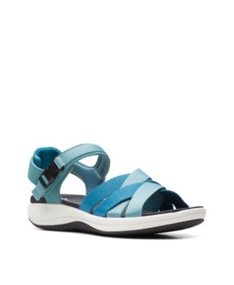 clarks teal sandals