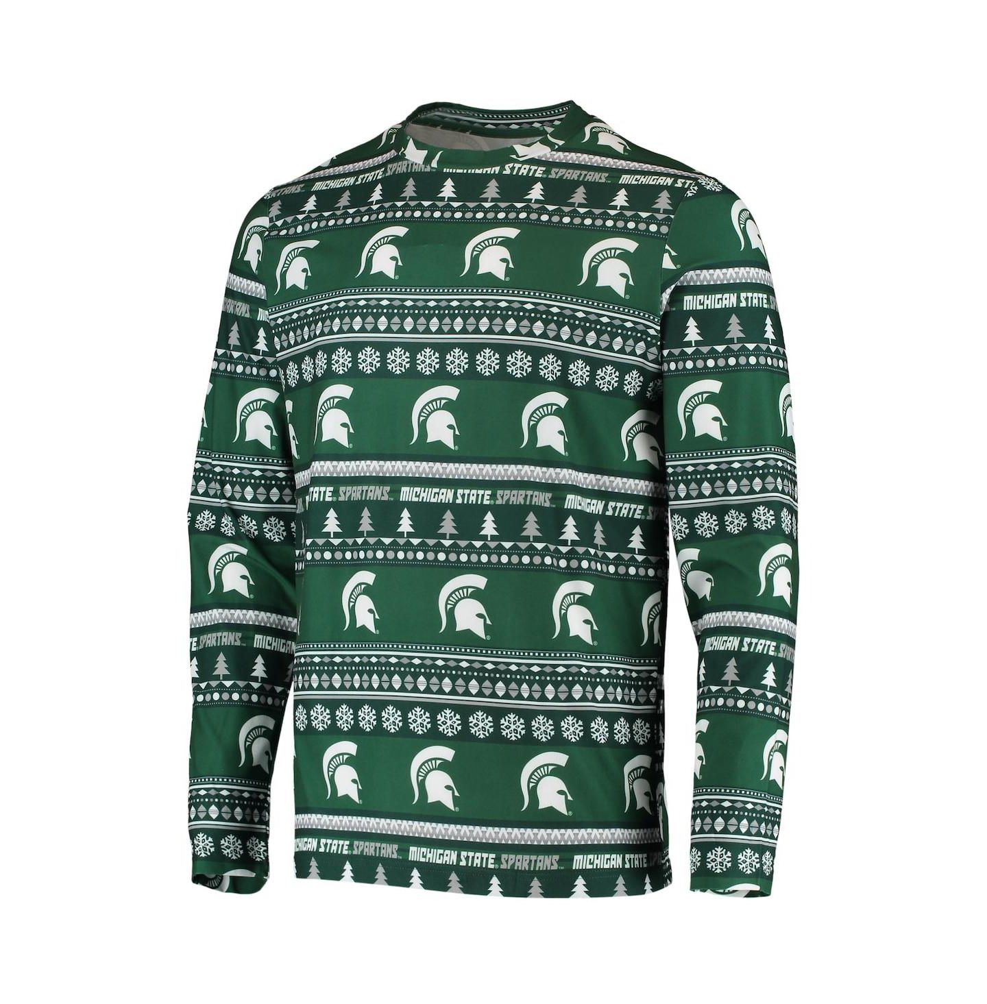 Мужская пижама Concepts Sport Michigan State Spartans Ugly Sweater, Green — фото 3