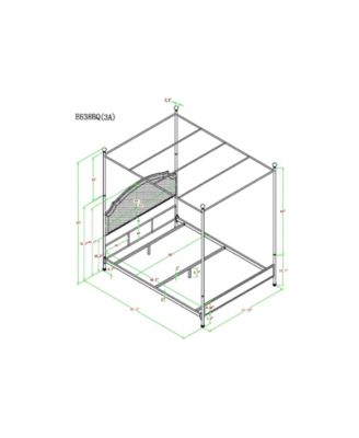 Swindon Cream Curved Top Poster Bed, Queen