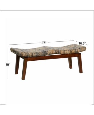Mahogany Contemporary Bench
