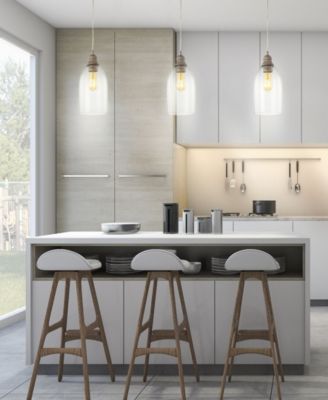 Fontaine 6.25" Adjustable Greige Glass Led Pendant