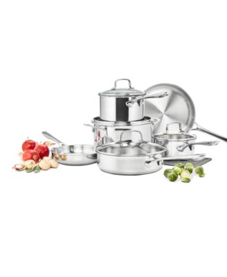 Stainless Steel 11-Pc. Cookware Set, Exclusively at Macy’s