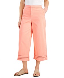 Ladder-Stitch Wide-Leg Culottes, Created for Macy's