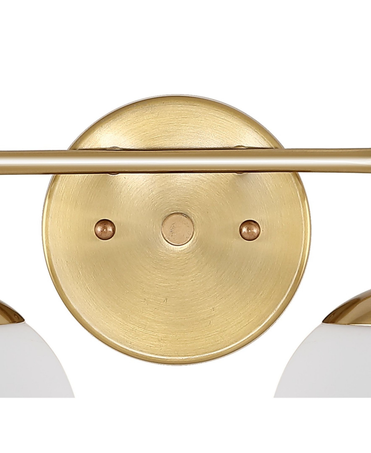 Louis Parisian Globe 2-Light Metal/Frosted Glass Modern Contemporary Led Vanity - Gold-tone