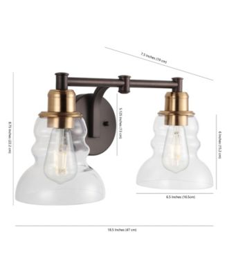 Manhattan Vintage-like 2-Light Industrial Rustic LED Vanity