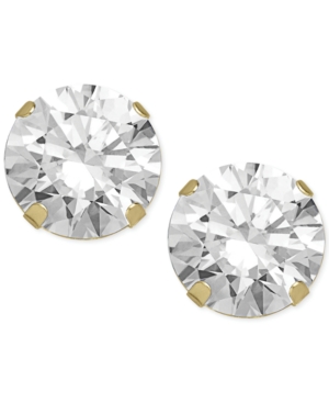 image of Swarovski Zirconia Round Stud Earrings in 14k Gold (5-5/8 ct. t.w.)