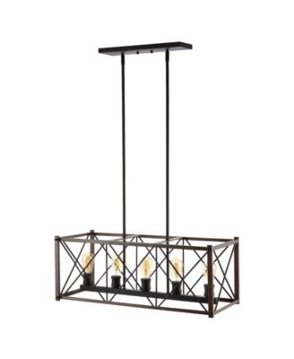 Galax 5-Light Adjustable Farmhouse Industrial LED Dimmable Pendant