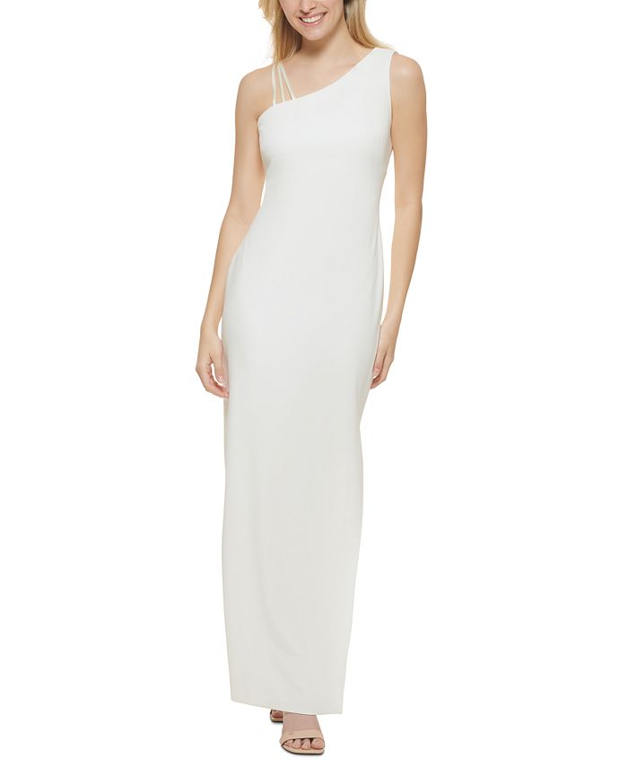 Calvin Klein One-Shoulder Gown & Reviews - Dresses - Women - Macy's
