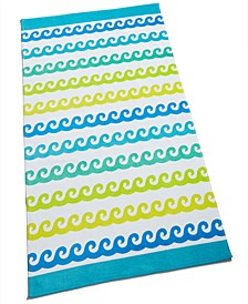 Ombré Wave Beach Towel