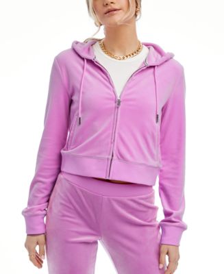 Juicy Couture Short Sleeve Zip-Front Bling Back Jacket - Macy's