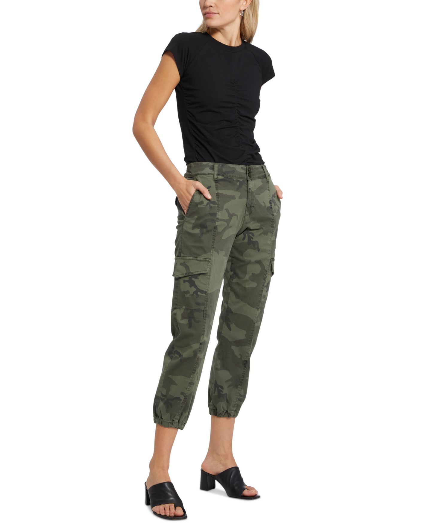 Женские брюки Sanctuary Rebel Camo-Print, цвет: Зелёный — фото 1