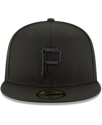 Men's Black Pittsburgh Pirates Primary Logo Basic 59FIFTY Fitted Hat