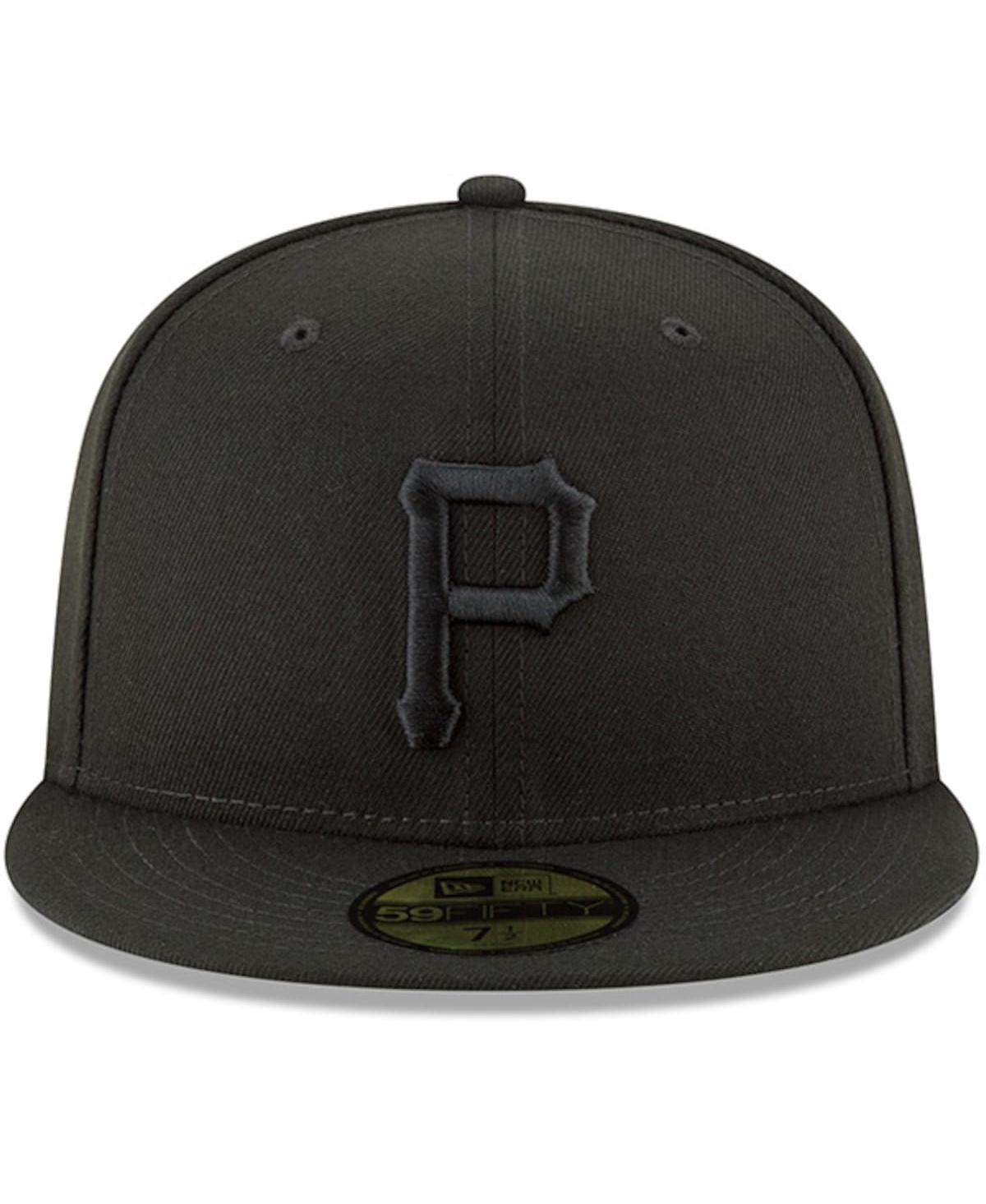 Men's New Era Black Pittsburgh Pirates Primary Logo Basic 59FIFTY Fitted Hat