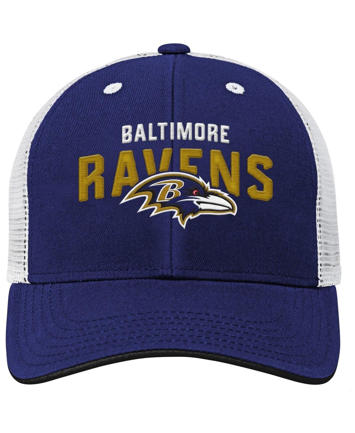 Shop Outerstuff Big Boys Purple Baltimore Ravens Core Lockup Snapback Hat