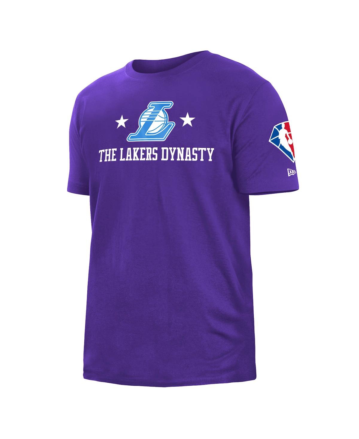Men's New EraLos Angeles Lakers 2021/22 City Edition Brushed Jersey T-shirt - Purple