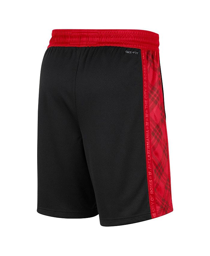 Portland Trail Blazers Nike 2021/22 City Edition Swingman Shorts - Black/Red