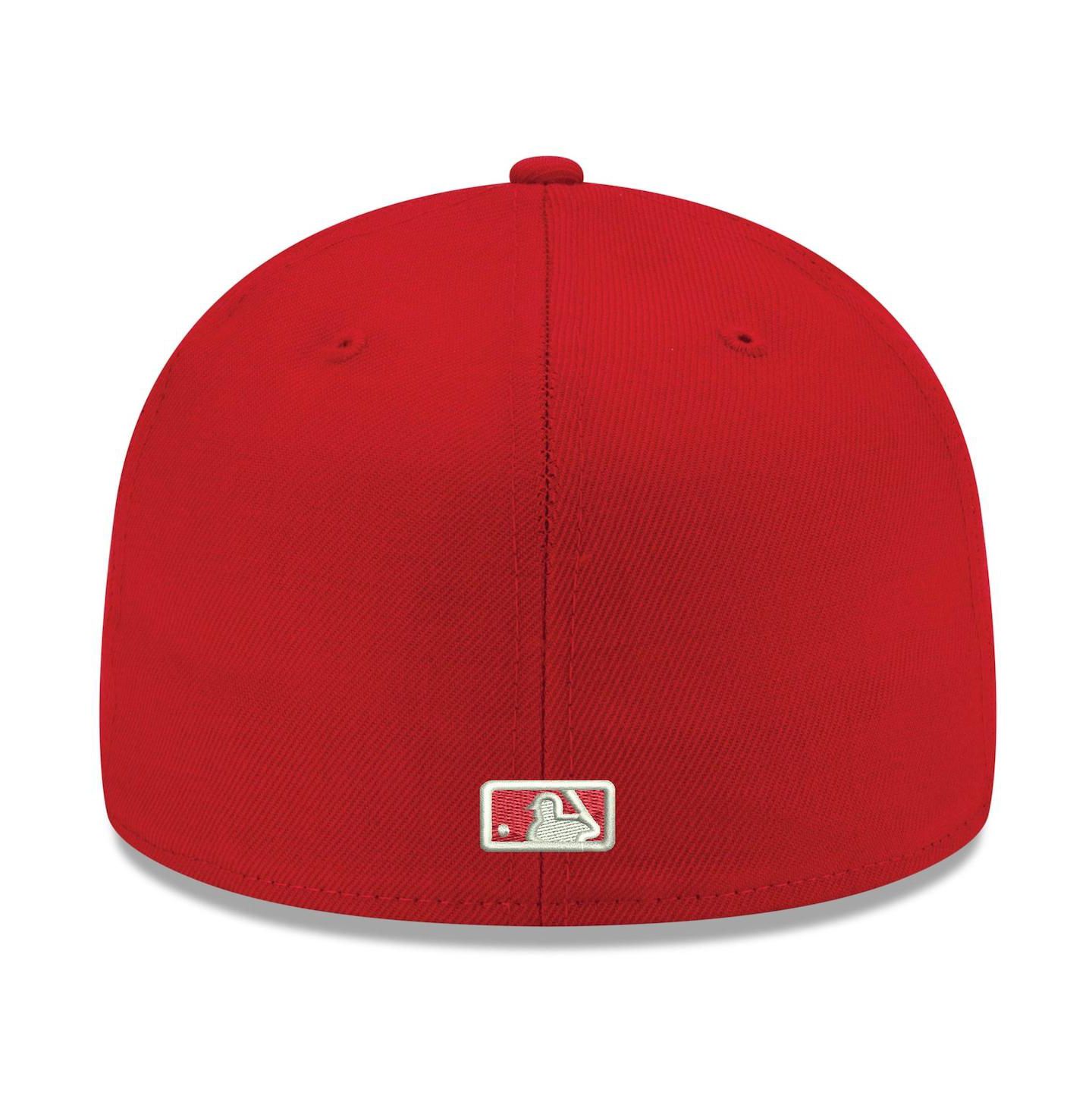 Мужская кепка New Era Red Minnesota Twins Logo White 59FIFTY Fitted Hat — фото 5