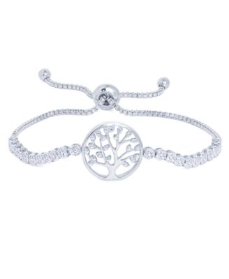 Macy's - Diamond Accent Tree of Live Adjustable Bolo Bracelet in Gold Plate