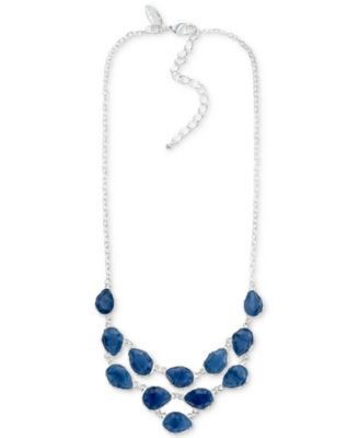 Style & Co - Silver-Tone Stone Statement Necklace, 18" + 3" extender