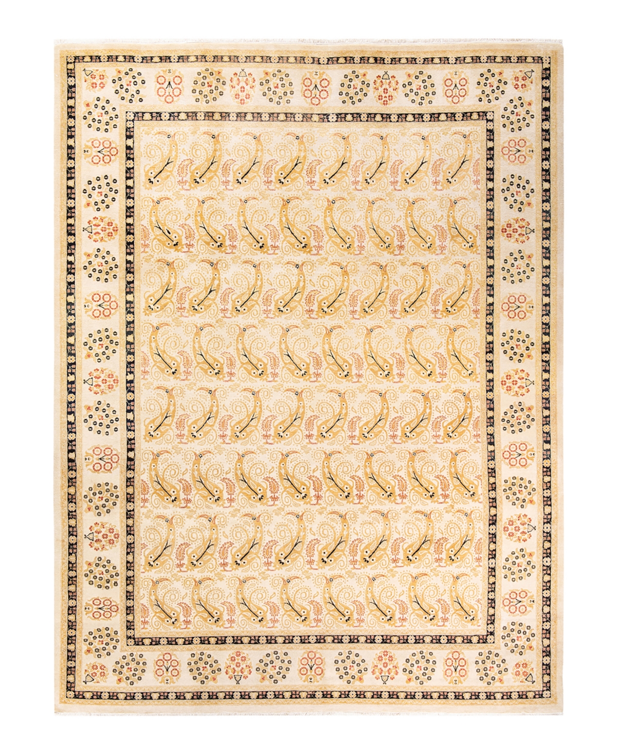 Closeout! Adorn Hand Woven Rugs Eclectic M14782 9'2in x 12'4in Area Rug - Ivory
