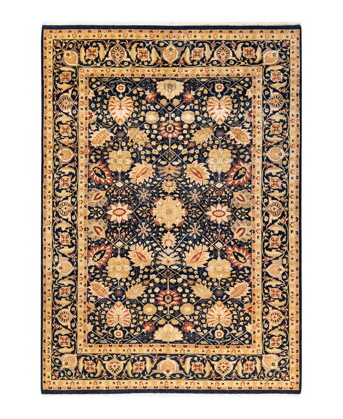 Closeout! Adorn Hand Woven Rugs Mogul M14947 6'3in x 8'10in Area Rug - Blue
