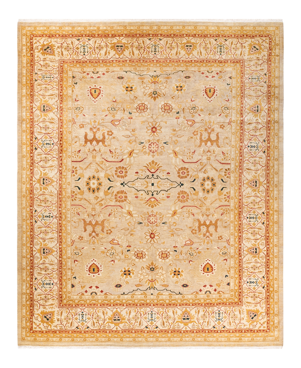 Closeout! Adorn Hand Woven Rugs Mogul M1462 9'4in x 11'8in Area Rug - Yellow
