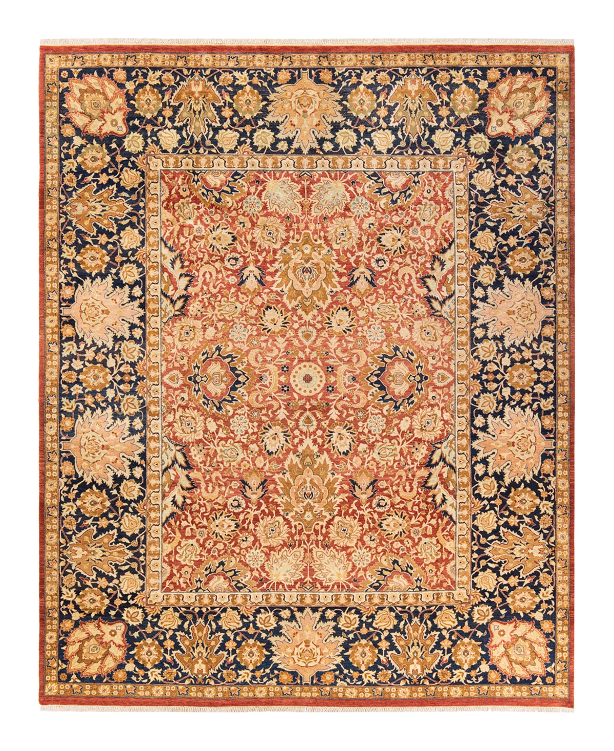 Closeout! Adorn Hand Woven Rugs Mogul M1113 8'1in x 10'3in Area Rug - Orange