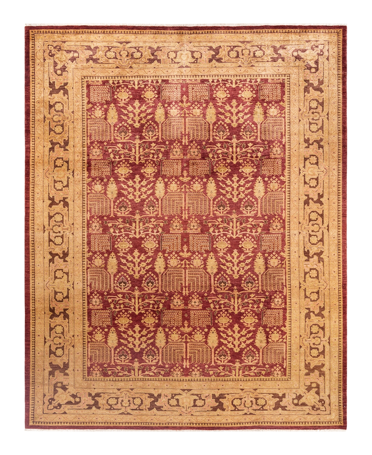 Closeout! Adorn Hand Woven Rugs Eclectic M1428 9'3in x 12'1in Area Rug - Red
