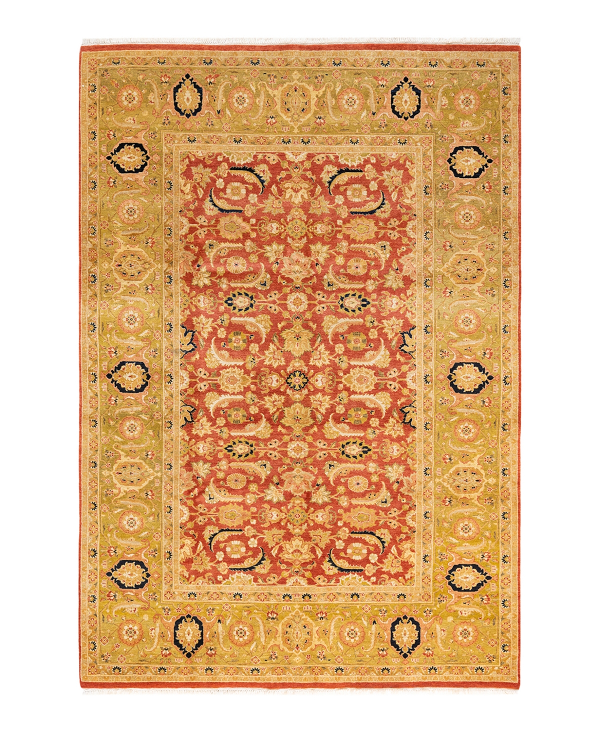 Closeout! Adorn Hand Woven Rugs Mogul M1598 6'1in x 9' Area Rug - Orange