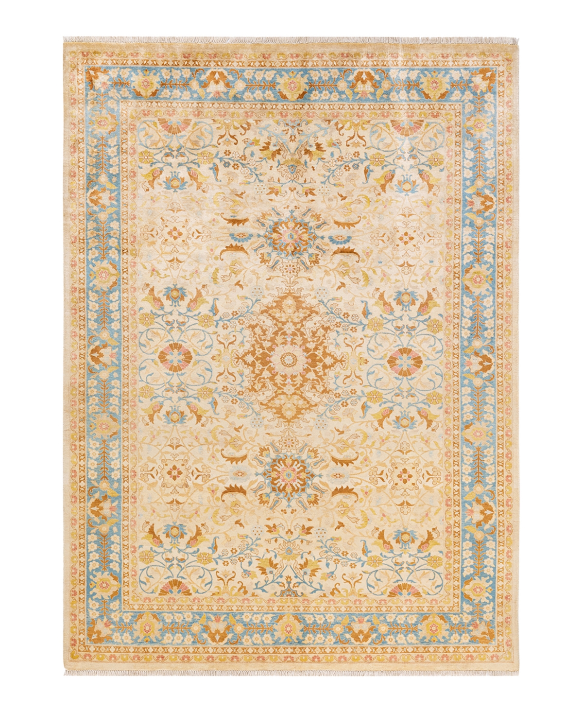 Closeout! Adorn Hand Woven Rugs Mogul M127365 6'1in x 8'6in Area Rug - Ivory