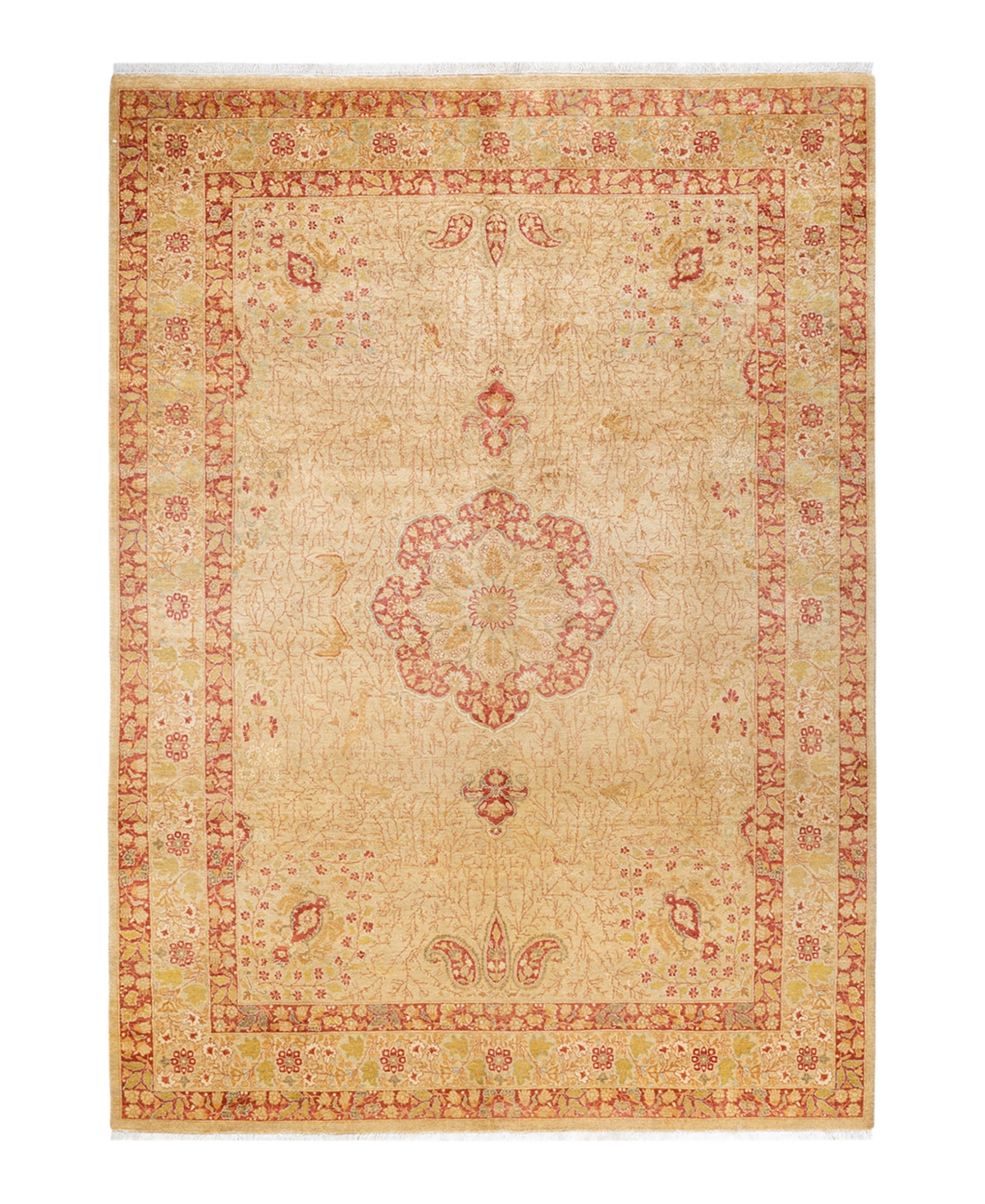 Closeout! Adorn Hand Woven Rugs Mogul M1521 6'1in x 8'8in Area Rug - Yellow