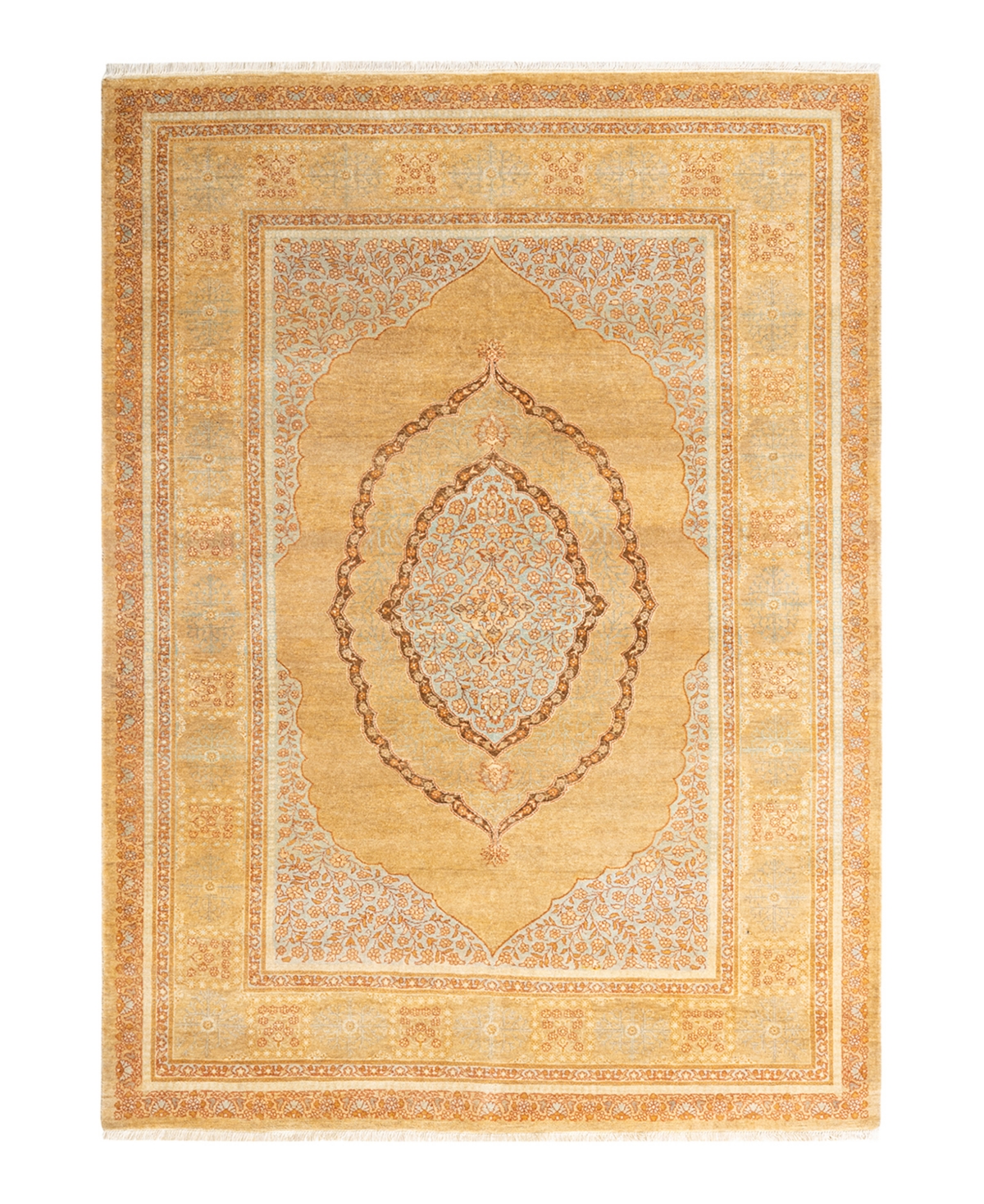 Closeout! Adorn Hand Woven Rugs Mogul M15304 4'8in x 6'7in Area Rug - Yellow