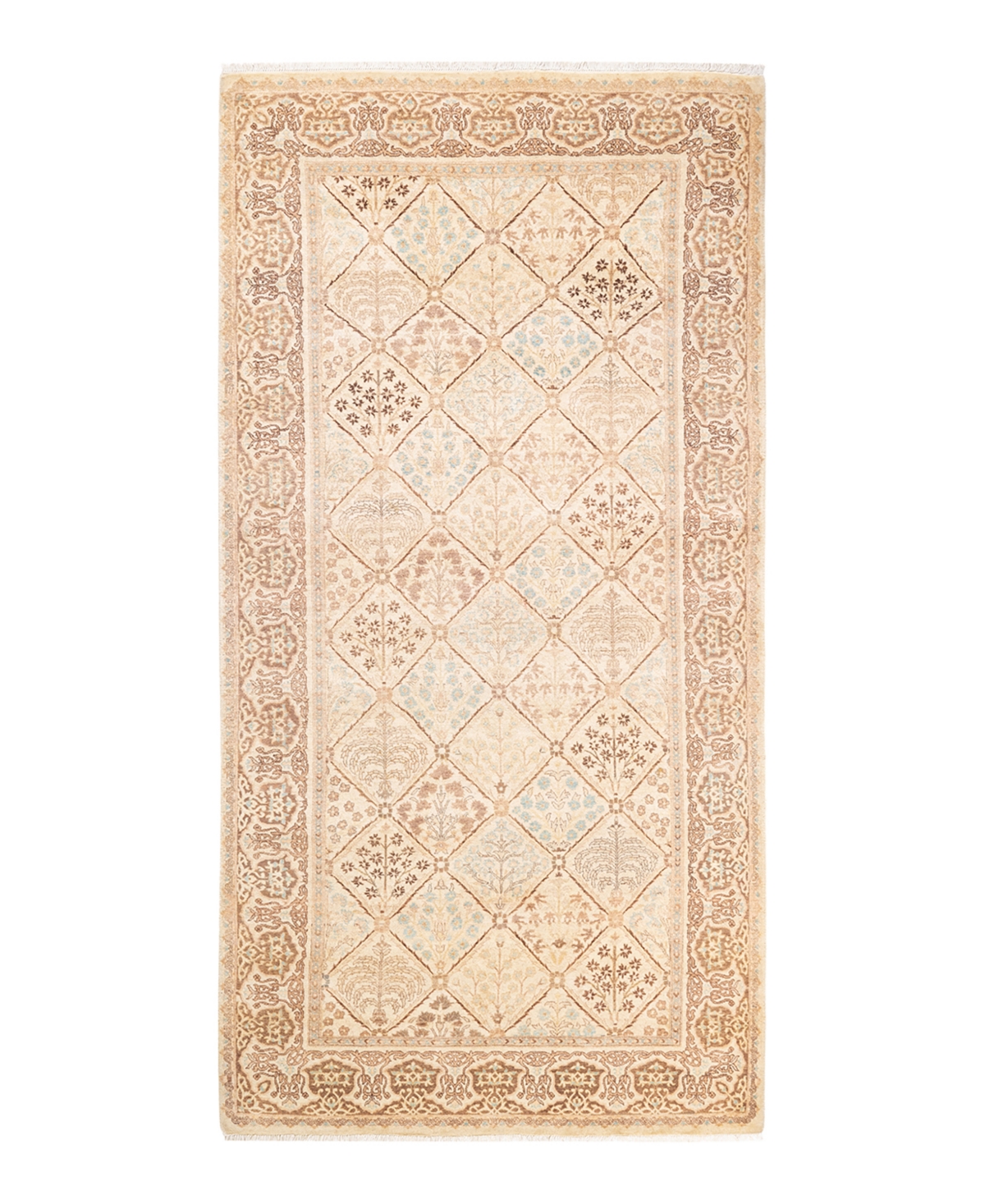Closeout! Adorn Hand Woven Rugs Mogul M1622 4' x 8'3in Runner Area Rug - Ivory