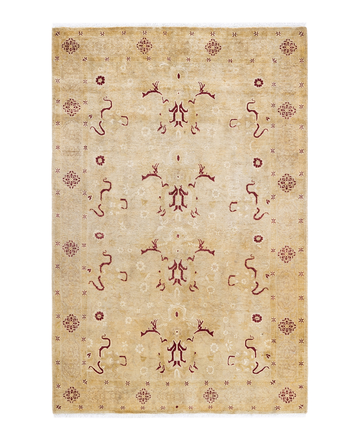 Closeout! Adorn Hand Woven Rugs Mogul M1462 3'10in x 5'10in Area Rug - Ivory
