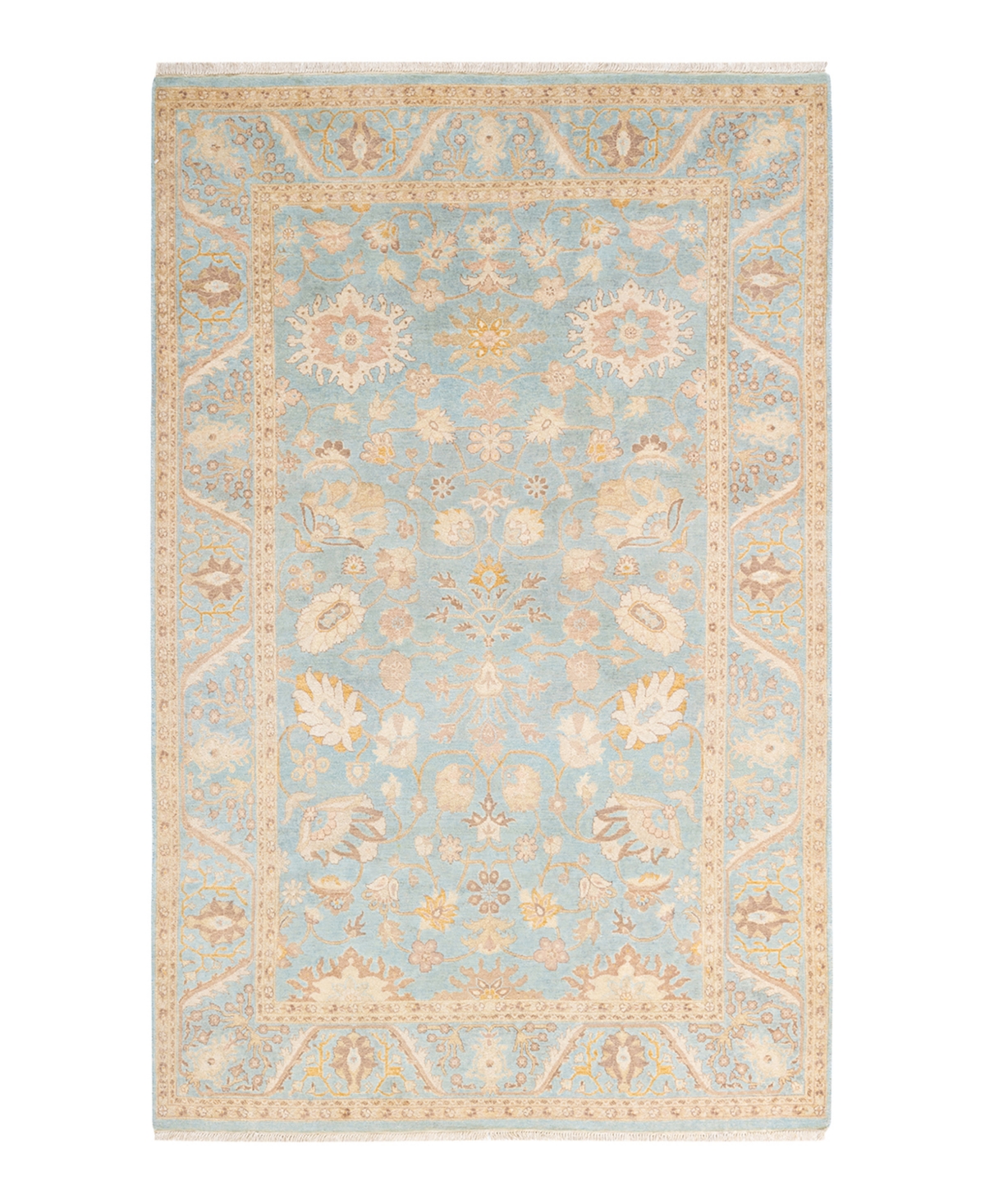 Closeout! Adorn Hand Woven Rugs Mogul M162204 4'2in x 6'6in Area Rug - Mist