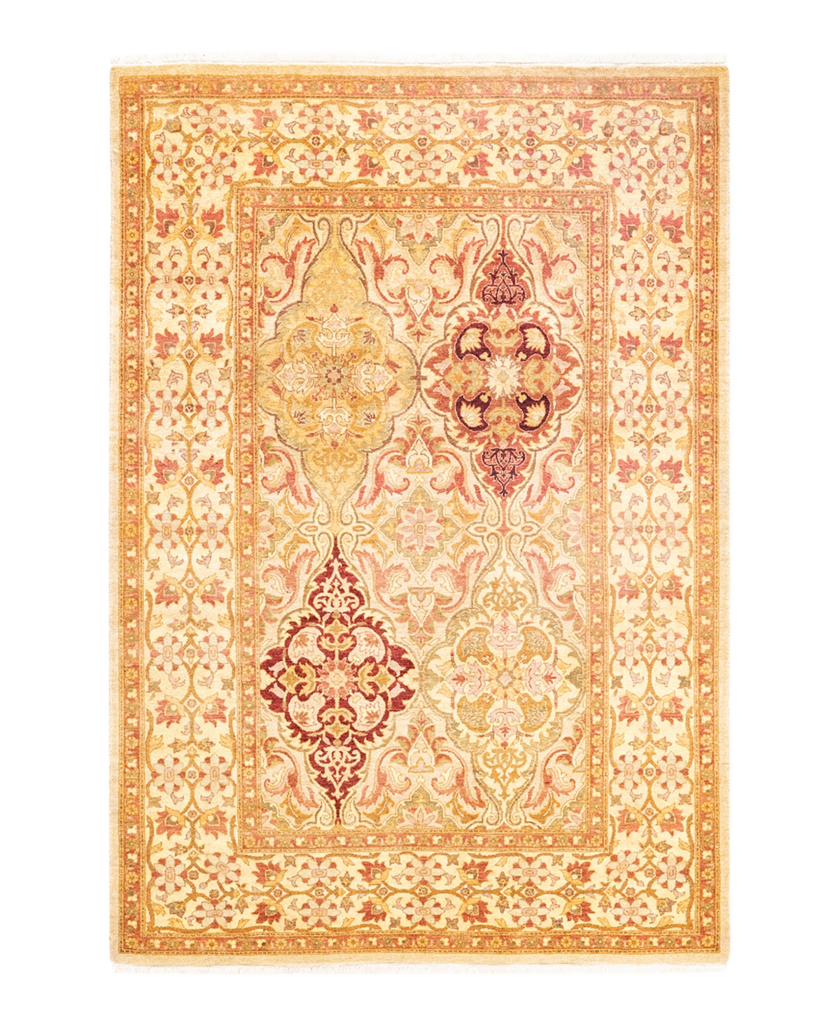 Closeout! Adorn Hand Woven Rugs Mogul M164455 4'2in x 5'10in Area Rug - Ivory
