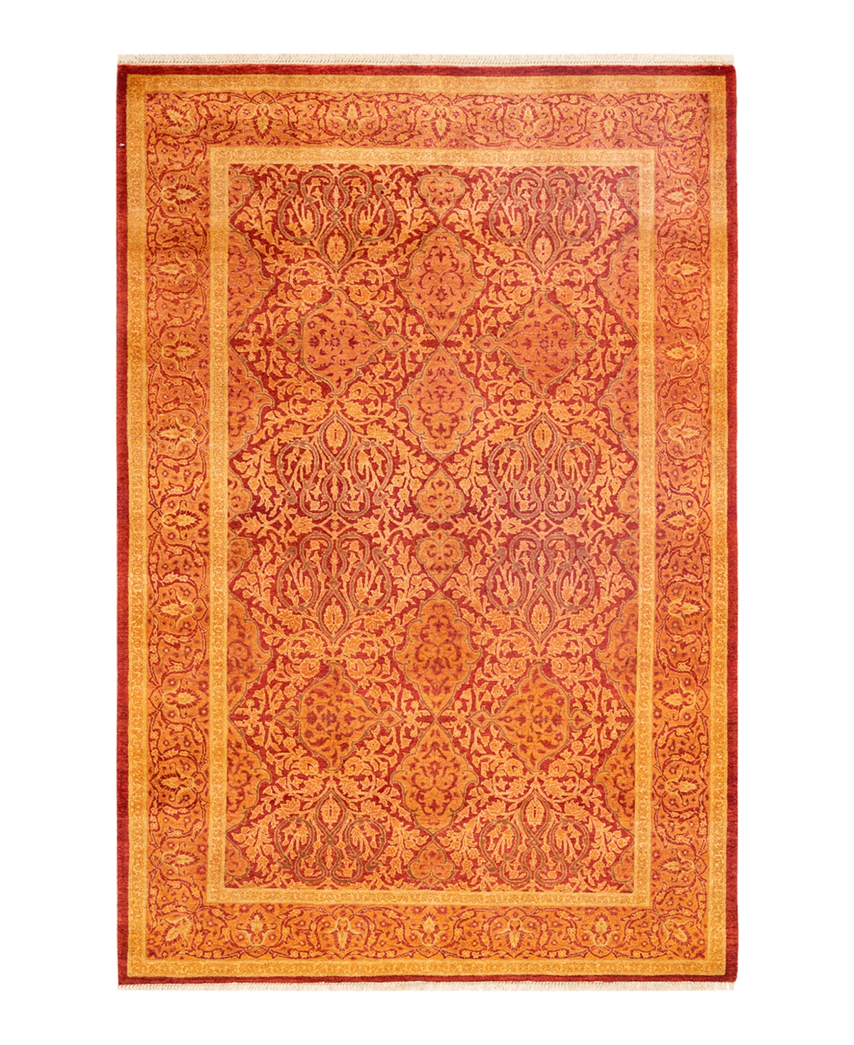 Closeout! Adorn Hand Woven Rugs Mogul M16267 4'2in x 6'4in Area Rug - Orange