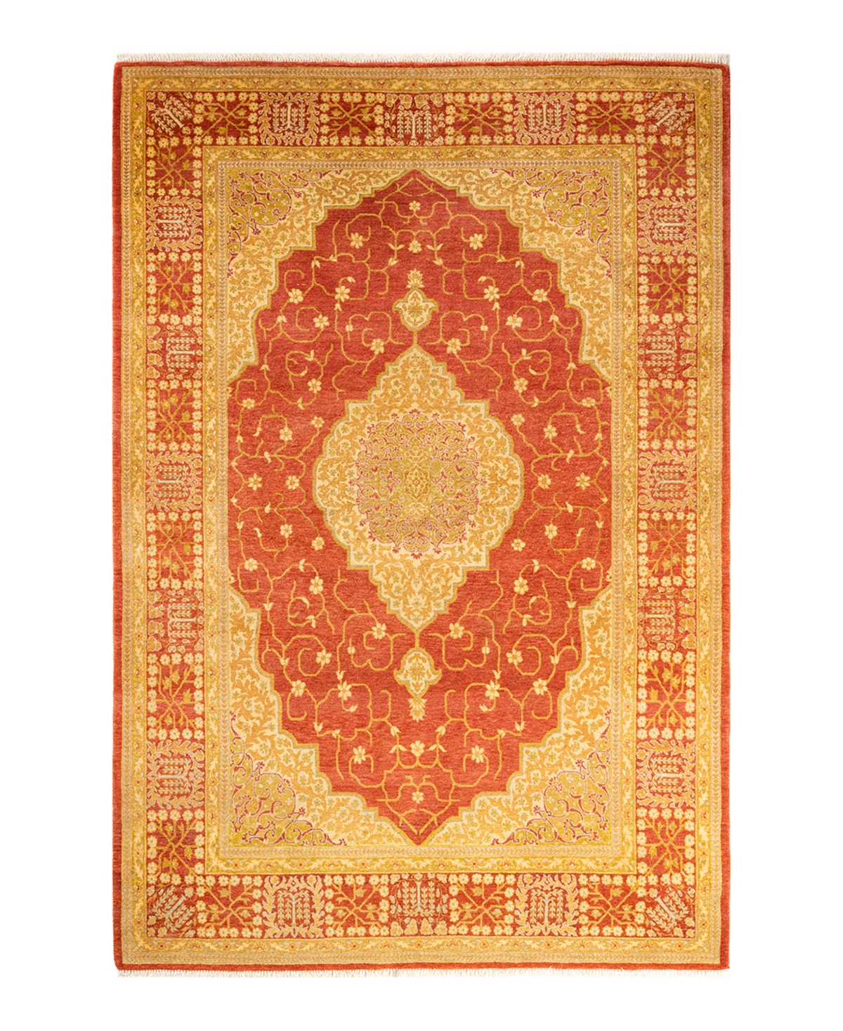 Closeout! Adorn Hand Woven Rugs Mogul M132297 4'8in x 7'1in Area Rug - Orange