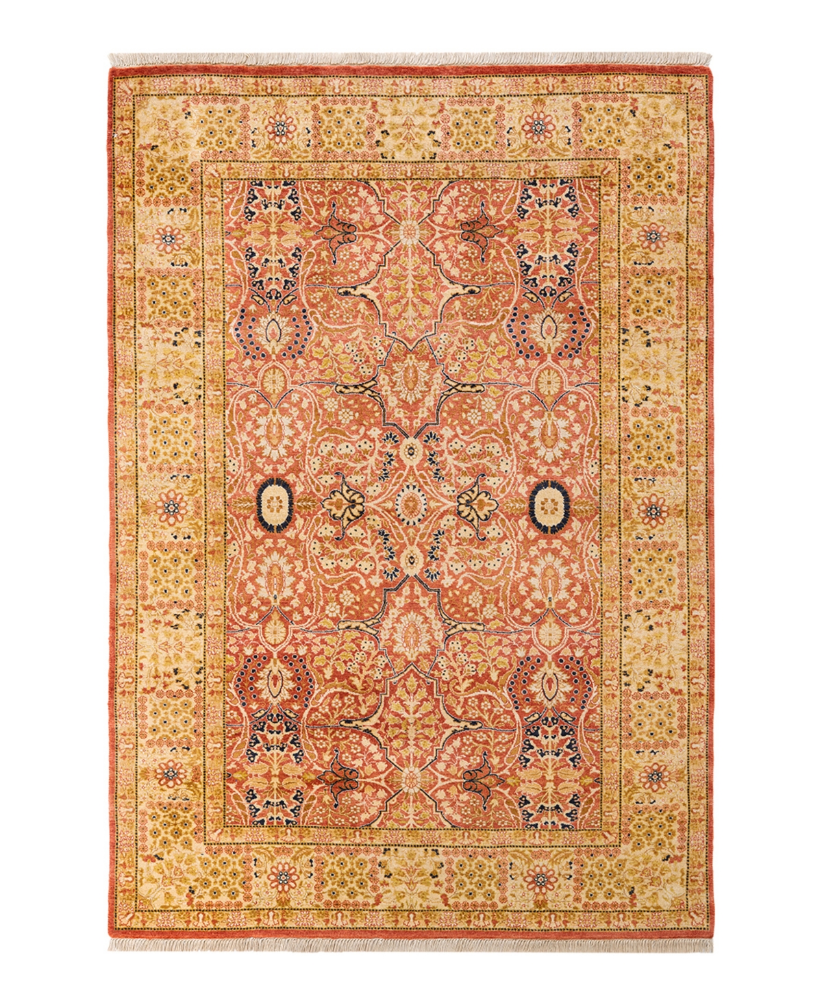 Closeout! Adorn Hand Woven Rugs Mogul M118193 4'2in x 6'1in Area Rug - Orange