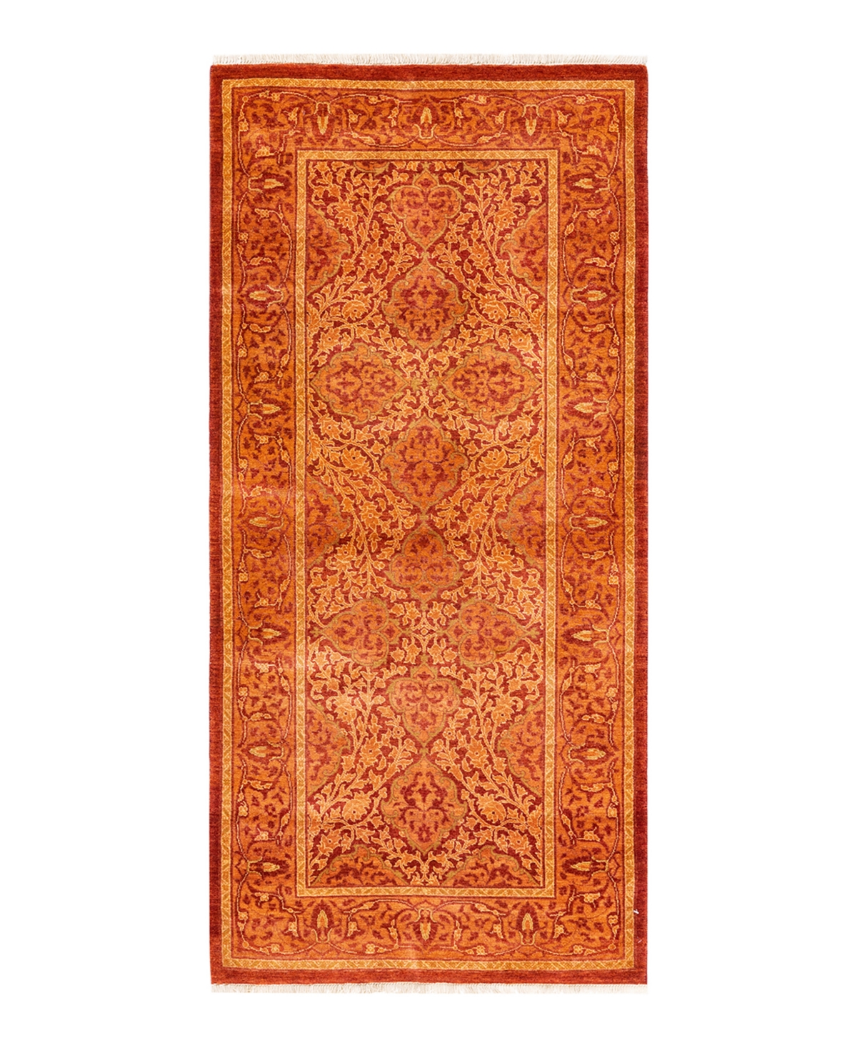 Closeout! Adorn Hand Woven Rugs Mogul M162466 2'8in x 5'9in Runner Area Rug - Orange