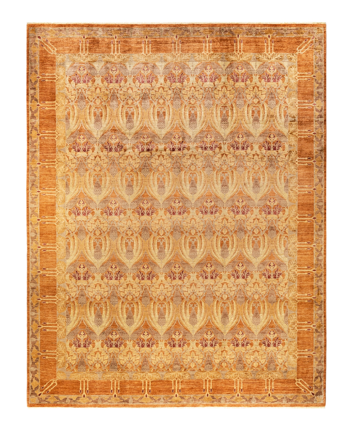 Adorn Hand Woven Rugs Arts Crafts M1566 9'10in x 12'10in Area Rug - Brown