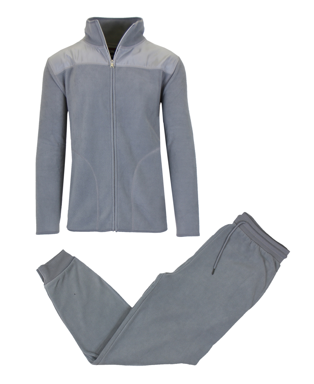 Men's Sweater Jogger Polar Fleece Matching, 2 Piece Set - Gray