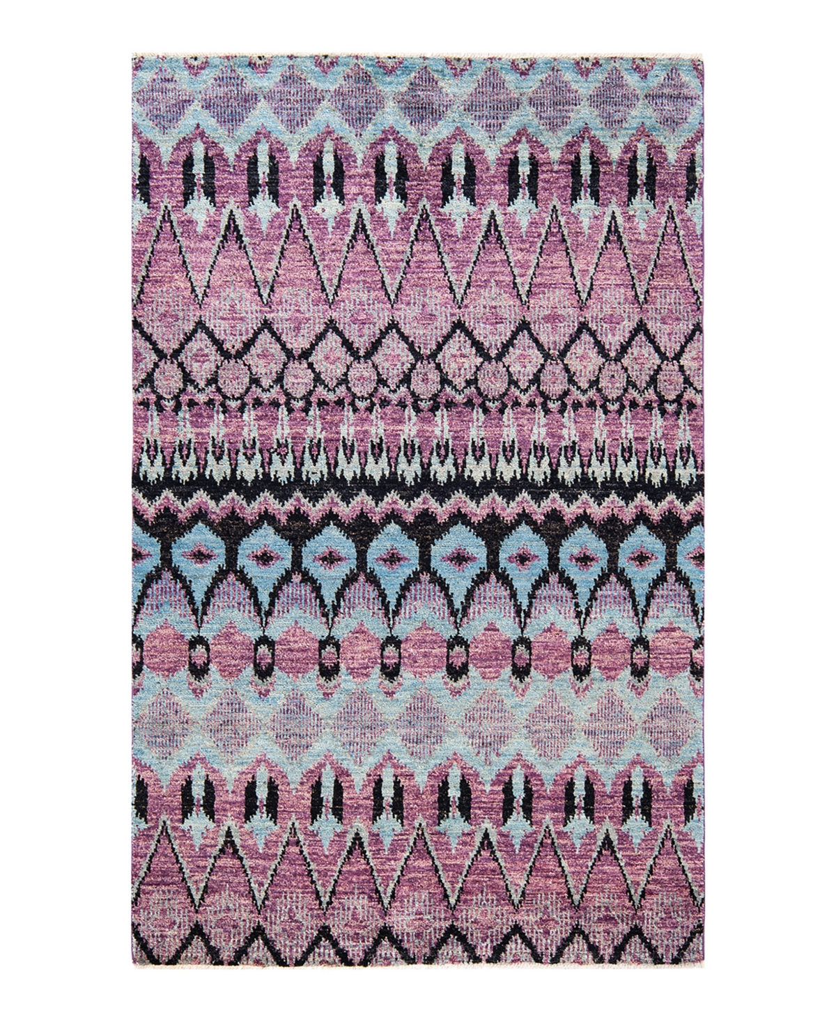 Adorn Hand Woven Rugs Modern M174076 5'2in x 8'4in Area Rug - Purple