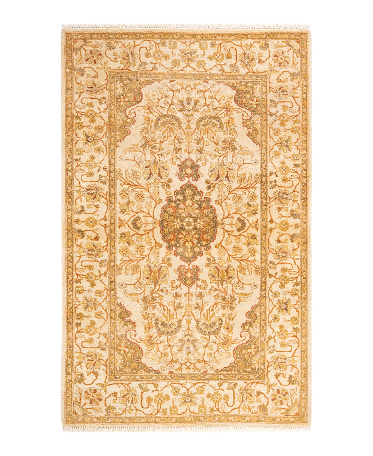 Closeout! Adorn Hand Woven Rugs Mogul M1349 3'2in x 5'1in Area Rug - Ivory