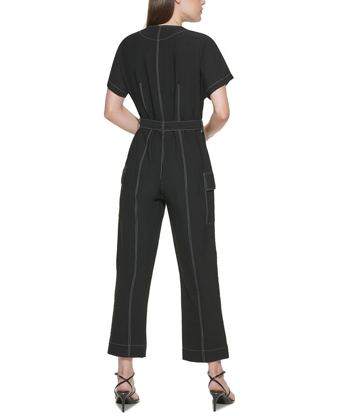DKNY Women's Belted Jumpsuit Macy's