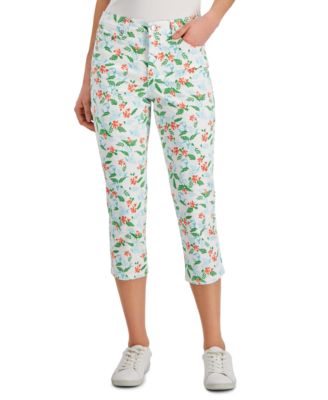 Charter Club - Petite Bristol Printed Capri Jeans